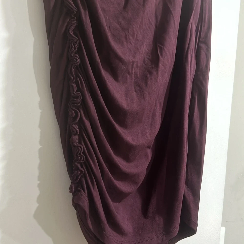 Ruched Purple Midi Skirt | Size Small